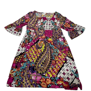 Beige brand dress size 12 colorful